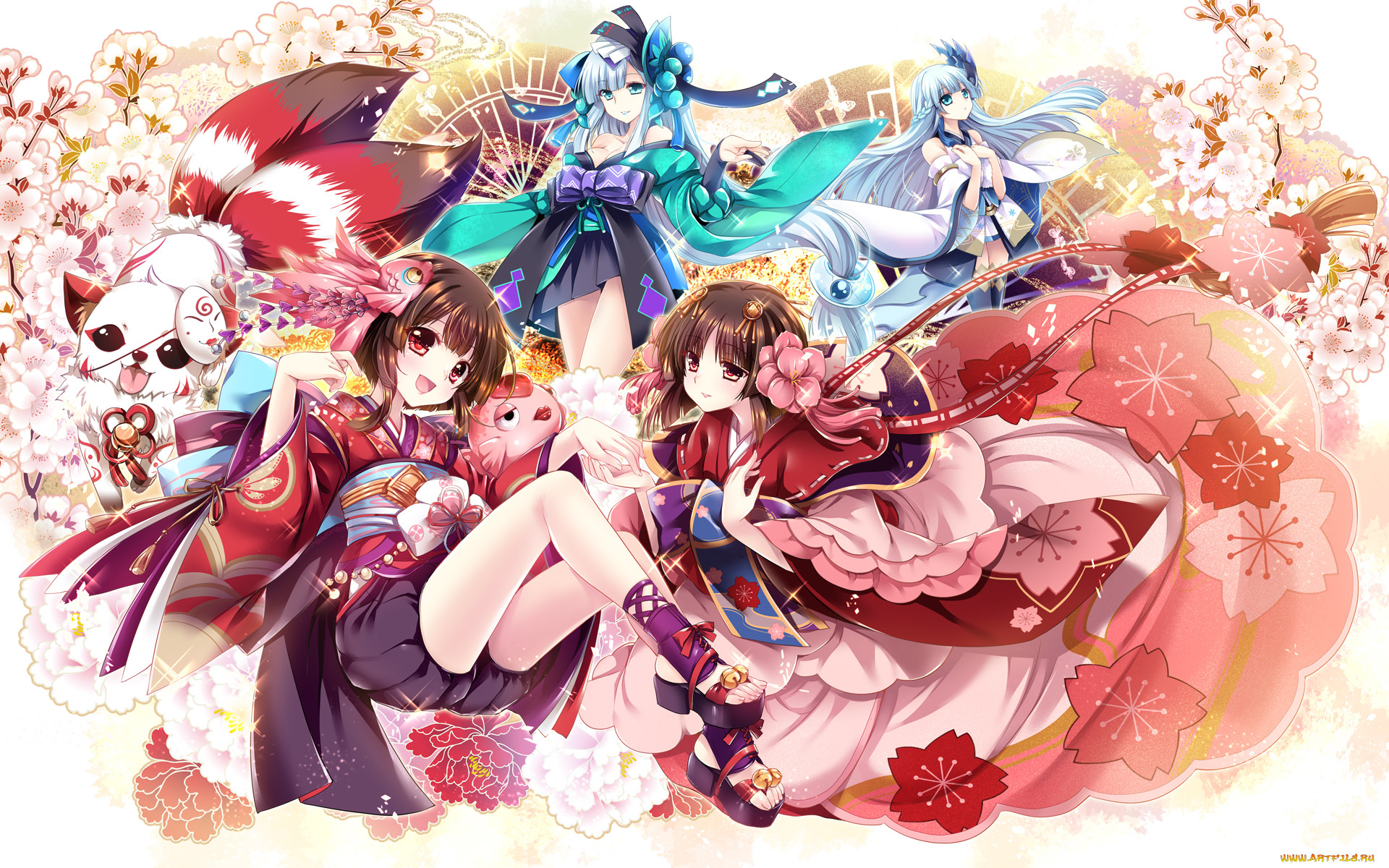 , onmyouji, kagura, onmyoji, aoandon